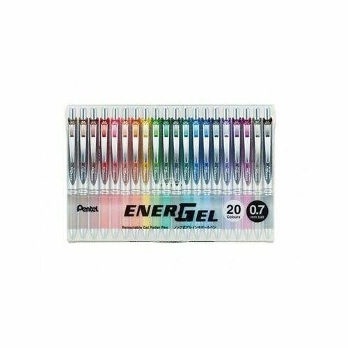 Pero gelové Pentel EnerGel BL77 - 20 barev 0,7mm / sada